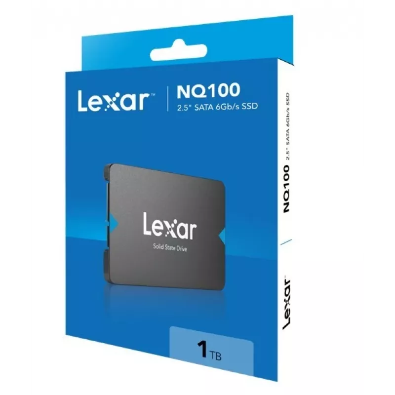 2,5 col. SATA III SSD Lexar NQ100 1 TB — 550 MB/s skaitymas, 6 Gbit/s perdavimas