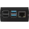 JOY-IT RPI CASE ALU06 - korpusas Raspberry Pi 4, aliuminis, juodas (RB-ALUCASEP4+06)