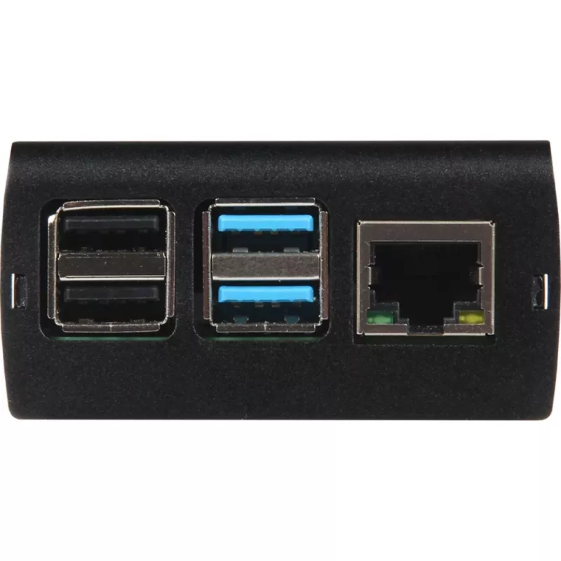 JOY-IT RPI CASE ALU06 - korpusas Raspberry Pi 4, aliuminis, juodas (RB-ALUCASEP4+06)