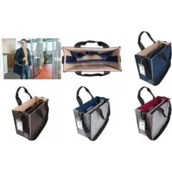 Nešiojamojo kompiuterio krepšys sigel Desk Sharing Bag Bicolor M Ruda/Smėlio spalvos 15,4 colio nešiojamiesiems kompiuteriams