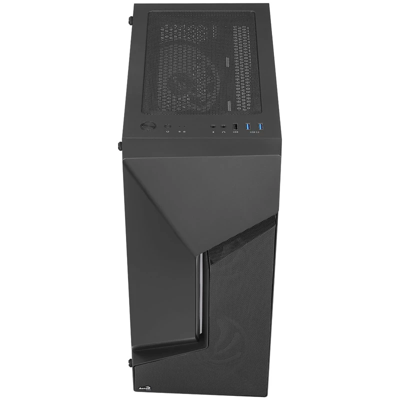 Aerocool Scape-G-BK-v2 Midi-Tower, grūdintas stiklas, FRGB - juoda