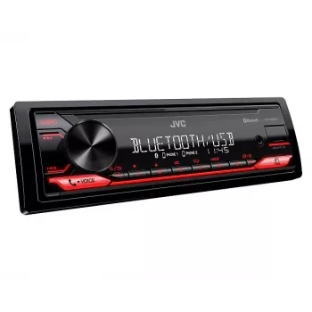 Automagnetola JVC KDX-282BT 1 DIN su Bluetooth 4.2, USB, CD, AUX, 8 juostų ekvalaizeriu, 50 W/kan.