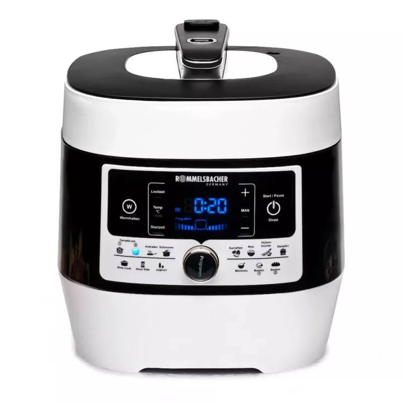 Elektrinė slėginė viryklė Rommelsbacher MD 1000 – 4 l, 1000 W, 14 programų, balta/juoda