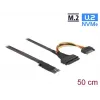 DeLOCK M.2 Key M į U.2 SFF-8639 NVMe adapteris su 50 cm kabeliu