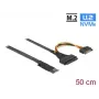 DeLOCK M.2 Key M į U.2 SFF-8639 NVMe adapteris su 50 cm kabeliu