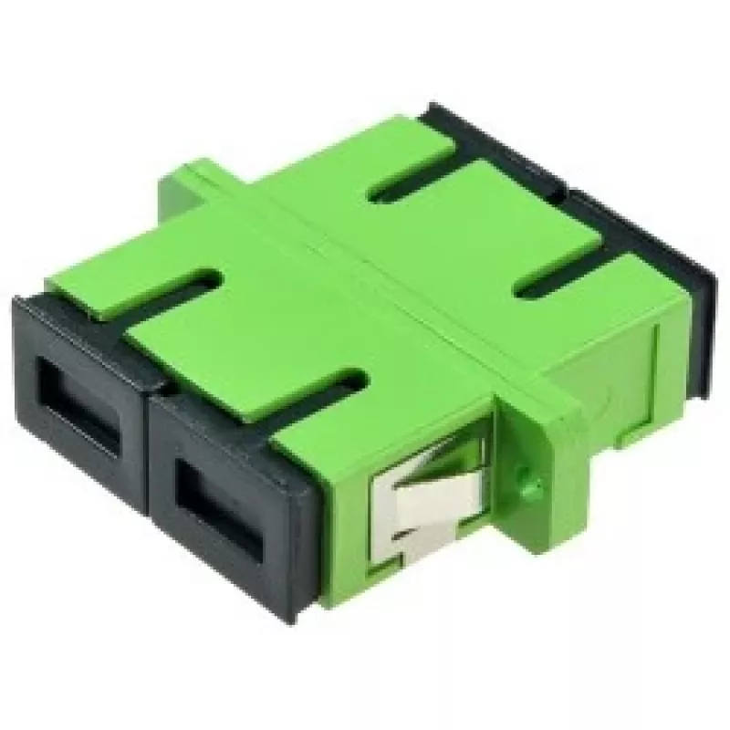 Skaidulinės optikos adapteris Alantec FOA-SCA-SMD SC/APC vienmodis dvipusis, juoda/žalia