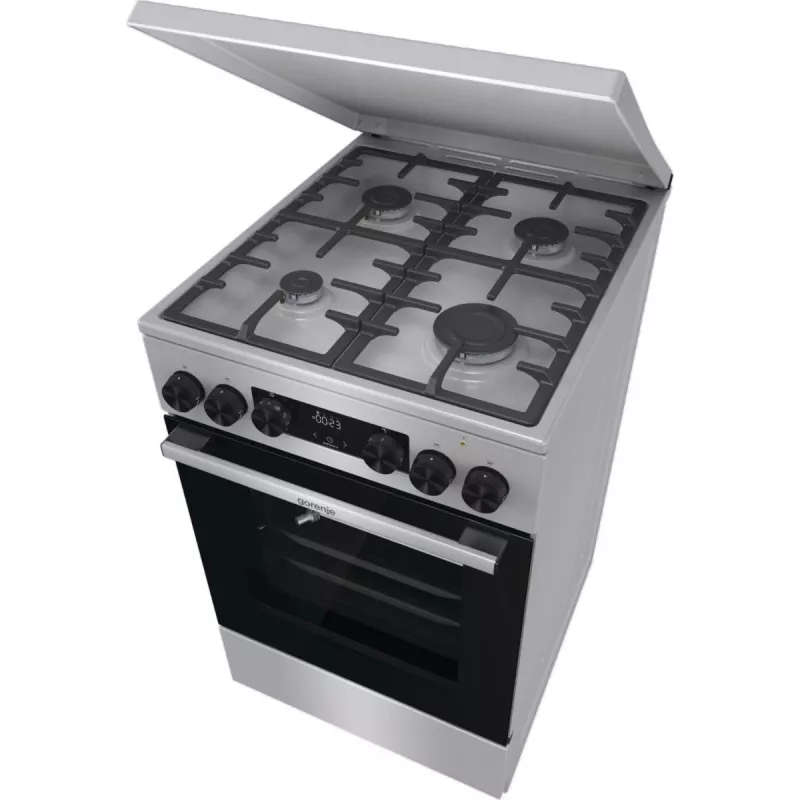 Gorenje GKS5C71XF Laisvai pastatoma viryklė su orkaite, sidabrinė