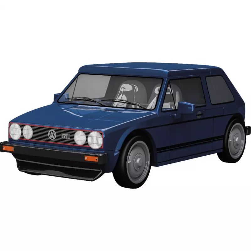 Lietas metalinis automobilio modelis Cobi Volkswagen Golf GTI 1976–1983, mėlynas, mastelis 1:35