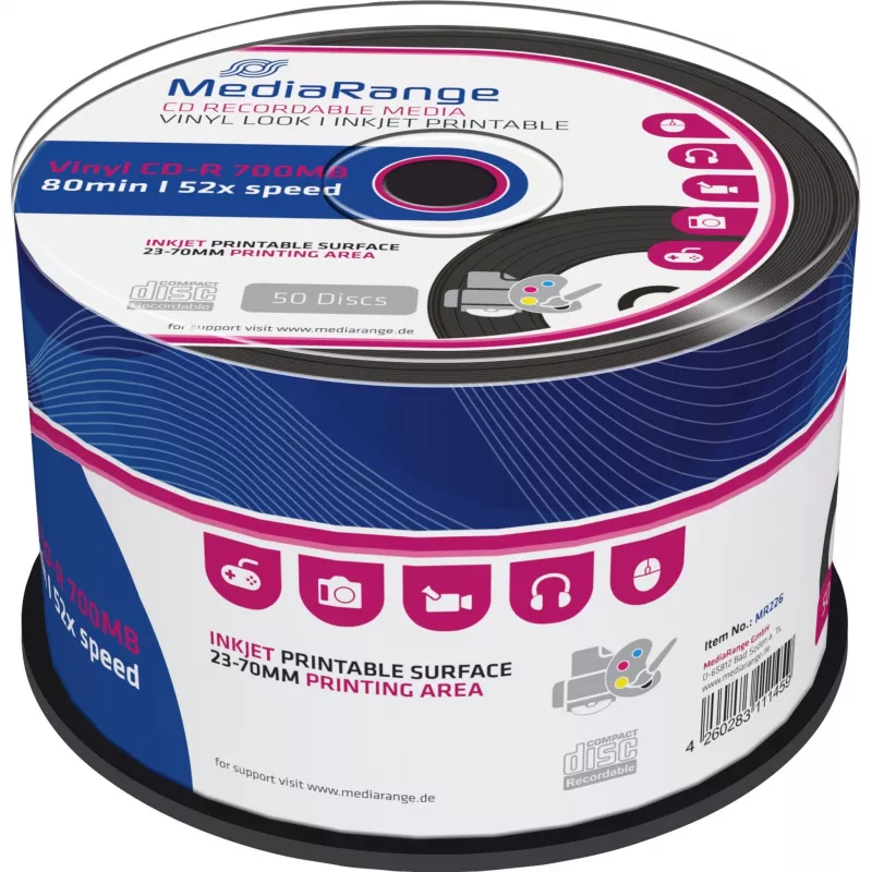CD-R MediaRange MR226 700 MB 52x 50 vnt.