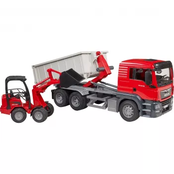 Sunkvežimio ir vikšrinio transporto rinkinys BRUDER MAN TGS Truck Daugiaspalvis
