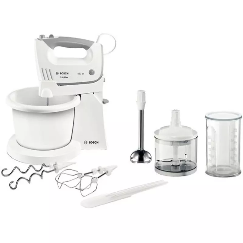 Bosch MFQ36490 ErgoMixx rankinio plaktuvo rinkinys 450 W balta/pilka
