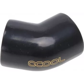 Alphacool HF L formos jungtis 45° G1/4 vid. sr. į G1/4 vid. sr. – giliai juoda (17191)