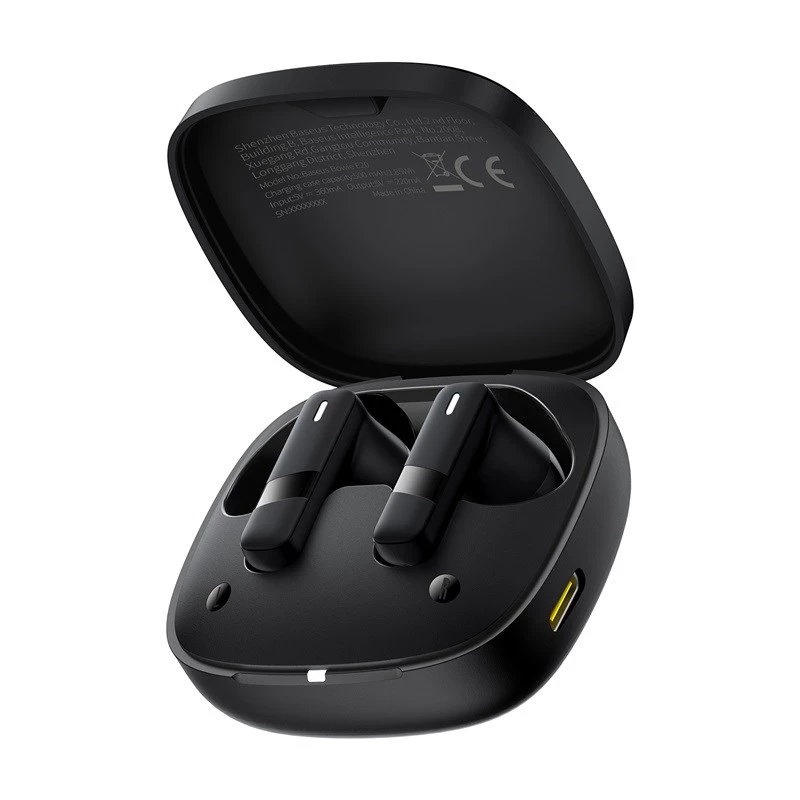 Baseus Bowie E20 Belaidės į ausis įdedamos ausinės Skambučiams/Muzikai Bluetooth Juoda