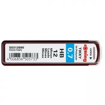 Švino užpildas HB Rotring polimeriniai švino užpildai 0,7 mm S0312690