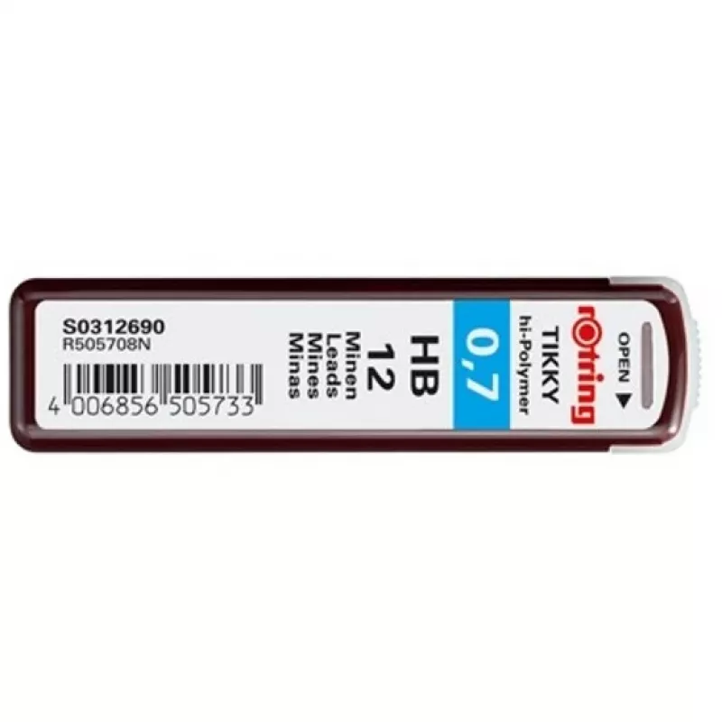 Švino užpildas HB Rotring polimeriniai švino užpildai 0,7 mm S0312690