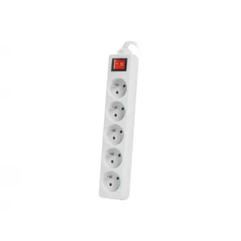 Maitinimo ilgintuvas Lanberg PS1-05E-0150-W 1,5 m 5 kintamosios srovės lizdai Vidaus Naudojimas Baltas