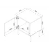 Cama INSERTO Naktinė spintelė, 2 vnt., 50x40x61.5 cm, juodas + LED