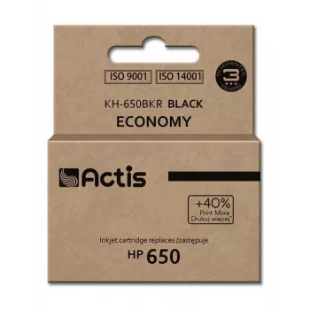 Kasetė ACTIS KH-650BKR, suderinama su HP 650 — juodas pigmentinis rašalas, 15 ml, standartinė išeiga, vieno vieneto pakuotė