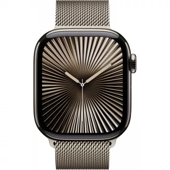 APPLE Watch Series 10 GPS + Cellular 42 mm natūralaus titano korpusas su natūralia milanietiška apyranke