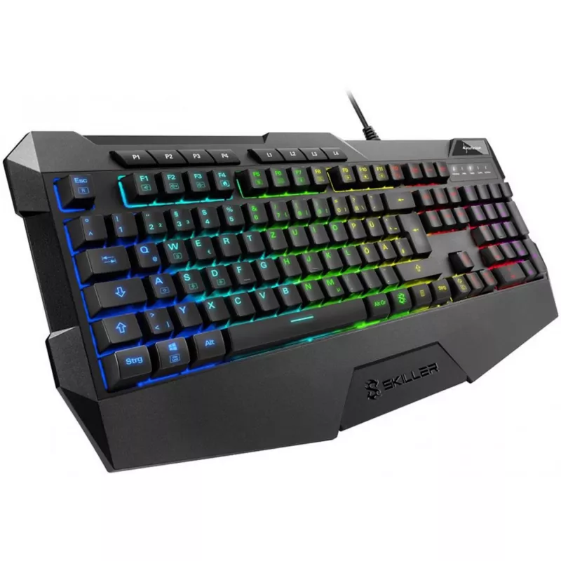 Sharkoon SKILLER SGK4 klaviatūra Gaming USB QWERTZ vokiška juoda