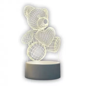 Naktinė lempa Extralink HOME 3D širdies optinės iliuzijos prie lovos USB