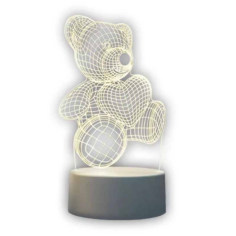 Naktinė lempa Extralink HOME 3D širdies optinės iliuzijos prie lovos USB