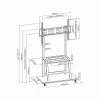 Gembird TVS-100F-01 reklaminio ekrano laikiklis 2,54 m (100) Juoda