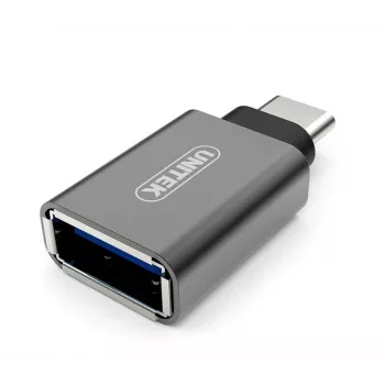 UNITEK Y-A025CGY kabelio sąsajos / lyties adapteris USB Type-C USB Type-A Metalinis