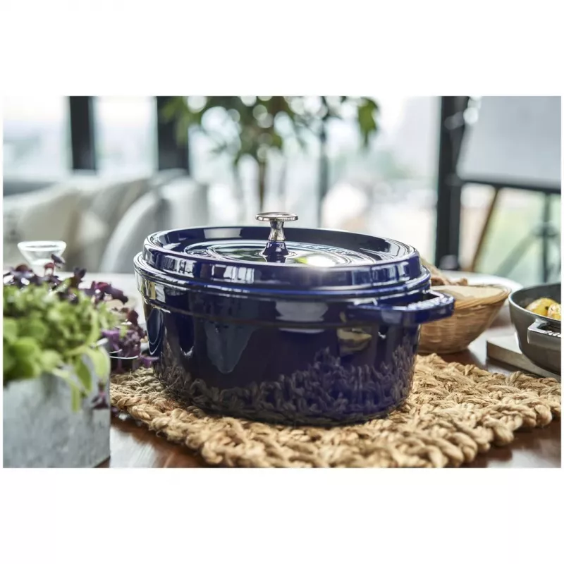 Ketaus puodas Staub 4,25 l, 29 cm, mėlynas
