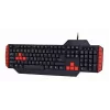 Žaidimų klaviatūra GEMBIRD GGS-UMG4-02 104 klavišų pilno dydžio USB QWERTY US English su pele, juoda