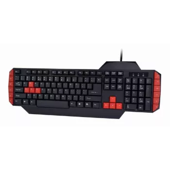 Žaidimų klaviatūra GEMBIRD GGS-UMG4-02 104 klavišų pilno dydžio USB QWERTY US English su pele, juoda