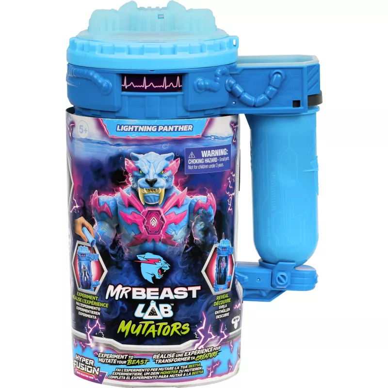 Žaidimo figūrėlė Usorteret Mr. Beast Lab Mutators Mutation Chamber Lightning Panther kolekcinė figūrėlė