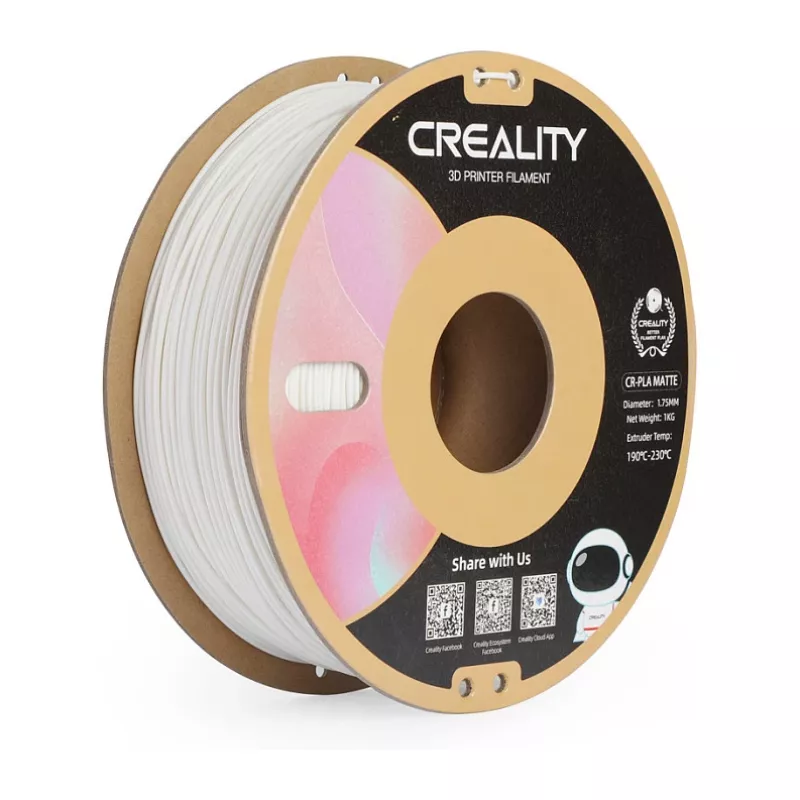 Kaitinamojo siūlo ritė Creality PLA 1,75 mm Balta 1 kg (modelis 3301010296)