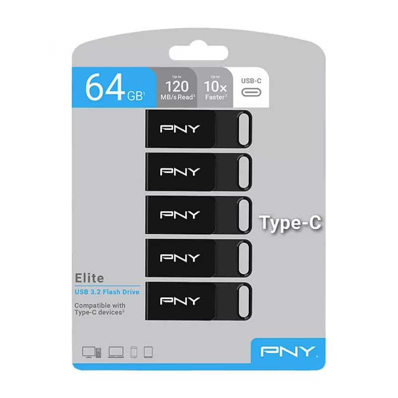 STICK PNY Elite - USB atmintukas - 64 GB - USB-C