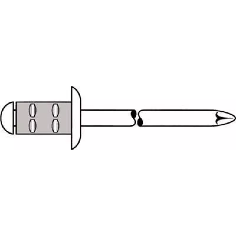 Aklina kniedė GESIPA Polygrip 6.4x15 Al/A2 1.5–9.0 mm, pakuotėje 250 vnt.