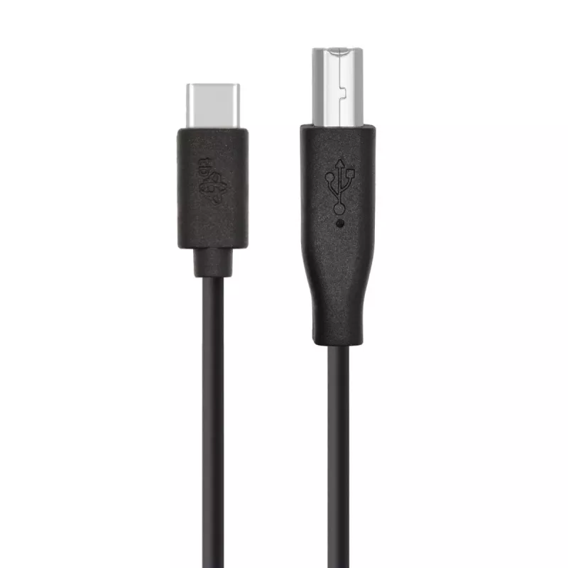 USB A į B kabelis TB 1,8 m — Juodas, spausdintuvams