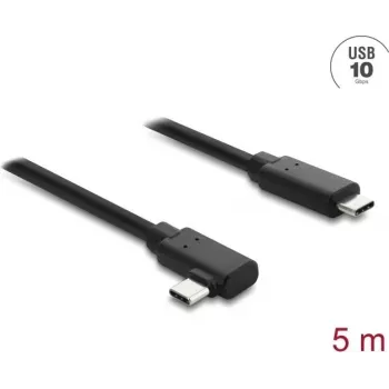 DELOCK aktyvus optinis USB Type-C į Type-C laidas 10 Gb/s, kampinės jungtys, 5 m