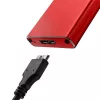 SSD dėklas QOLTEC 51831 USB 3.0 M.2 SATA diskams iki 2TB, raudonas, palaiko 30 mm ilgį, iki 4 diskų
