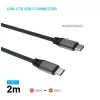 Magnetinis pinamas USB-C–USB-C laidas FIXED FIXDBM-CC2-GR, USB 2.0, pinamas apvalkalas, fiksuotas ilgis, pilkas
