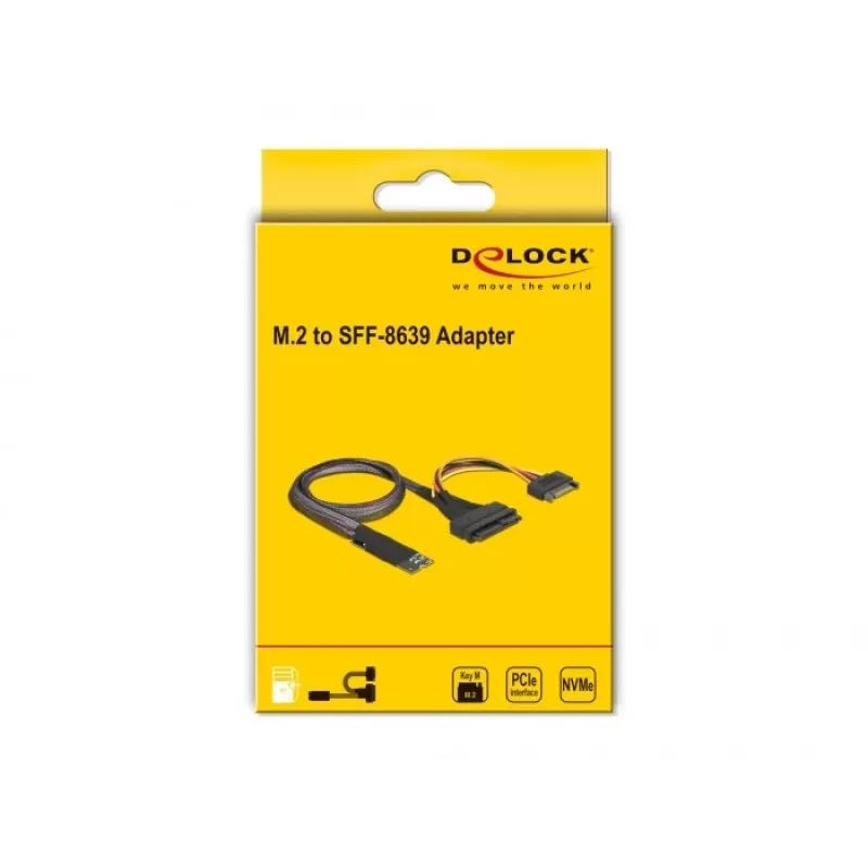 DeLOCK M.2 Key M į U.2 SFF-8639 NVMe adapteris su 50 cm kabeliu