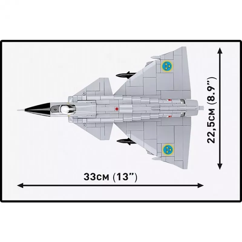 Cobi Blocks Saab AJ 37 Viggen 881 elementų konstravimo rinkinys