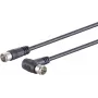 Palydovinis kabelis ShiverPeaks 80112-128S su kampuotu F-Quick jungtimi
