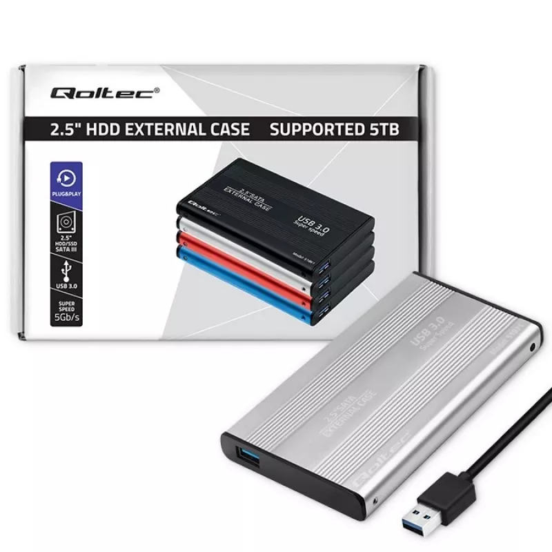 Kietojo disko dėklas HDD SSD 2,5 colio SATA3, USB3.0