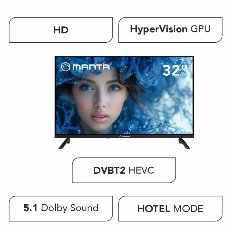 LED televizorius MANTA MATV001LHN32 32 colių, HD ready