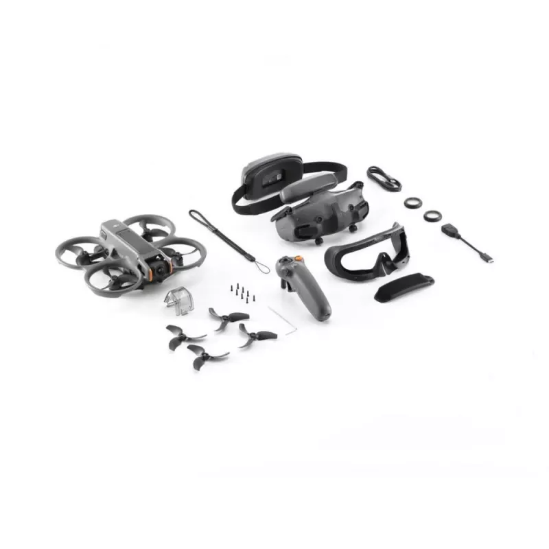 DJI Avata 2 Fly More Combo 1 baterija 4 rotoriai 12 MP 3840 x 2880 pikselių Juoda
