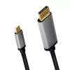 LogiLink CUA0100 kabelio jungties adapteris DisplayPort USB 3.2 Gen1 Type-C 1,8 m juodas pilkas