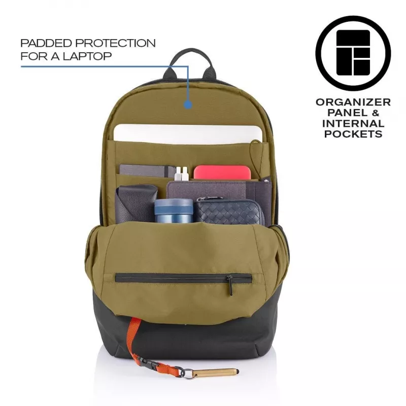 Laisvalaikio kuprinė XDDESIGN Bobby Soft su 15,6 colio nešiojamojo kompiuterio skyriumi, 16 l, PET, juoda
