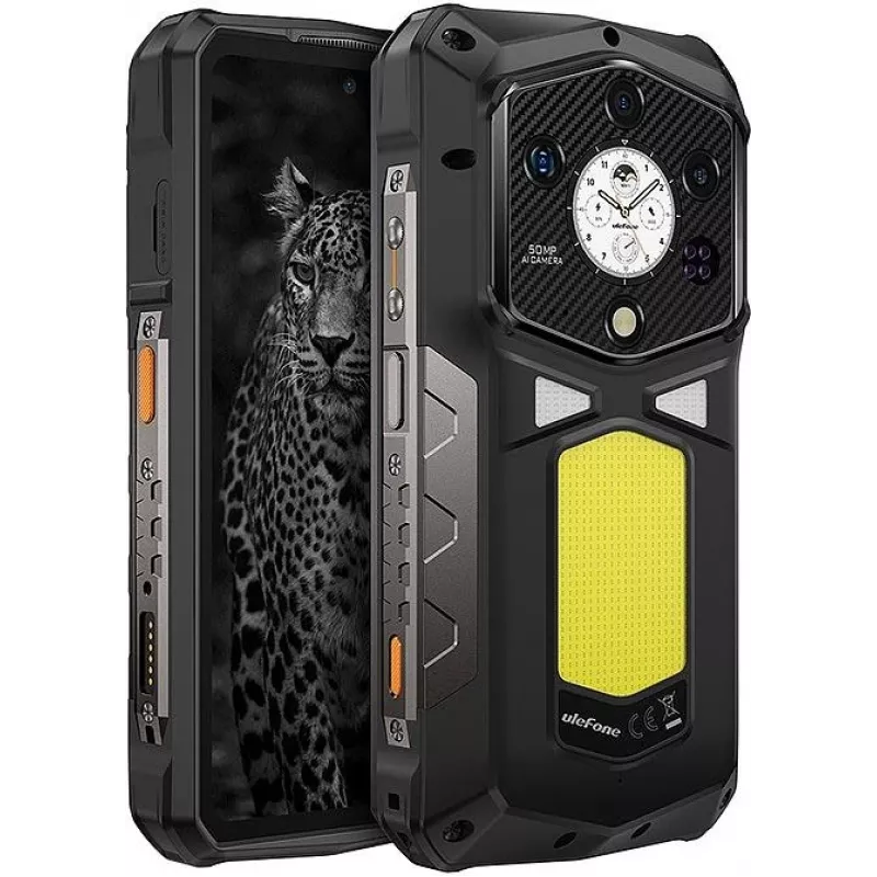 Patikimas išmanusis telefonas UleFone Armor 29 Ultra — 6,67 col. FHD+ ekranas, MediaTek Dimensity 9300+, 16 GB RAM, 5G, Dual SIM, 21 200 mAh baterija, juodas