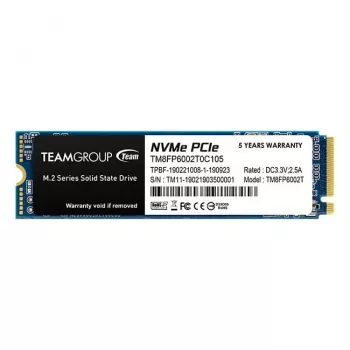 Team Group MP33 - SSD - 2 TB - vidinis - M.2 2280 - PCIe 3.0 x4 (NVMe) - juoda (TM8FP6002T0C101)