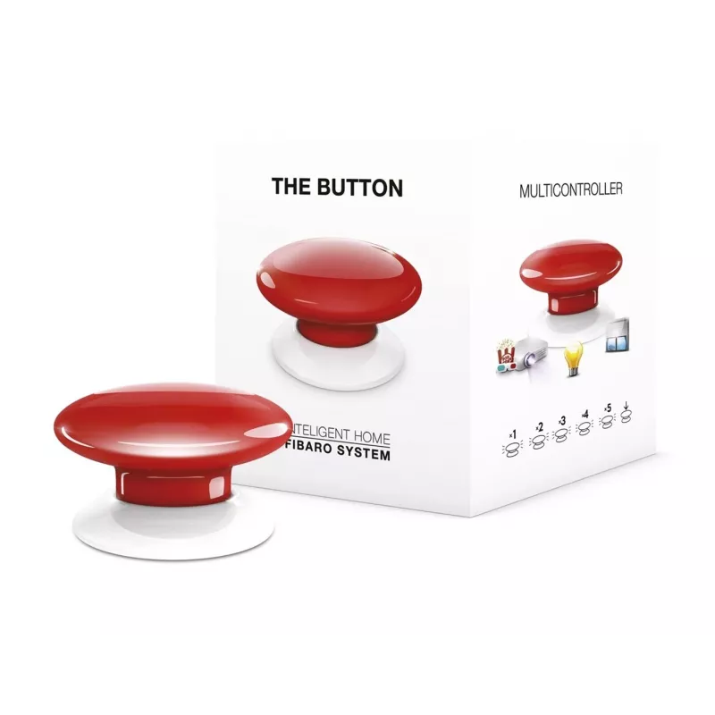 Fibaro The Button pavojaus mygtukas belaidė signalizacija